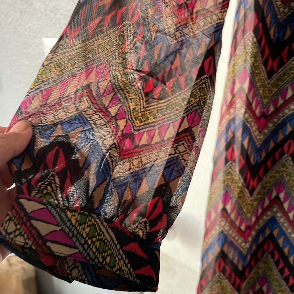 Roper western long sleeve dress, chevron print - Picture 6 of 10